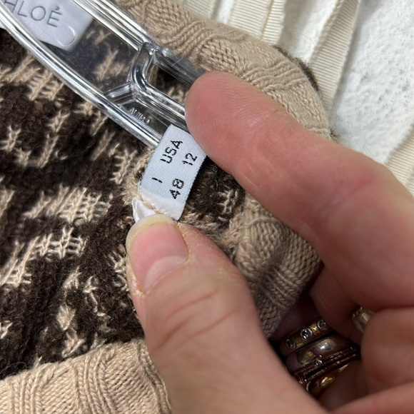 See By Chloe Virgin Wool Leopard Button Front Vest US12 - Picture 7 of 10